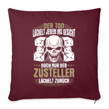 Zusteller Paketzusteller Briefträger Geschenk - Sofakissenbezug 45 x 45 cm - Burgunderrot - Vorne