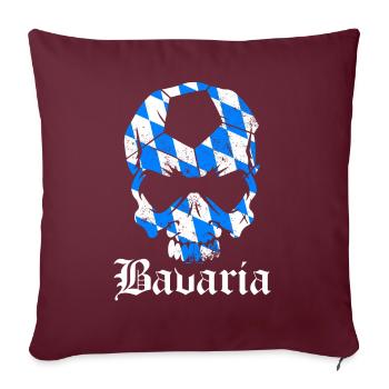 Bayern Skull Gift Football Home Fier - Housse de coussin décorative 45 x 45 cm - bordeaux - Devant