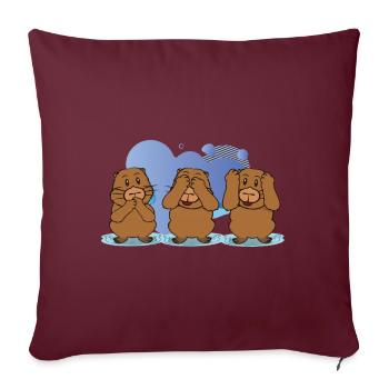 capybara wasserschweine - Sofakissenbezug 45 x 45 cm - Burgunderrot - Vorne