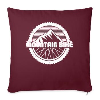Fahrräder Geschenk MTB Rennrad Downhill BMX - Sofakissenbezug 45 x 45 cm - Burgunderrot - Vorne