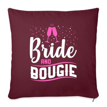 Mariage et fête mariage ivre JGA - Housse de coussin décorative 45 x 45 cm - bordeaux - Devant