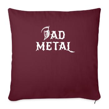 Death Metal DAD cadeau fête des pères Papa Père Rock - Housse de coussin décorative 45 x 45 cm - bordeaux - Devant