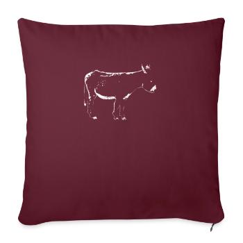 Niedlicher Esel Muli Maultier Geschenk - Sofakissenbezug 45 x 45 cm - Burgunderrot - Vorne