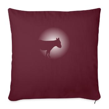 Süßer Esel Mondschein Eselhalter Geschenk - Sofakissenbezug 45 x 45 cm - Burgunderrot - Vorne