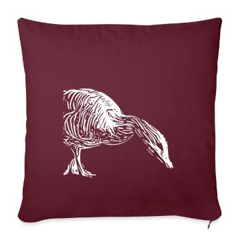 Cool canard d’oie porte-canards hobby - Housse de coussin décorative 45 x 45 cm - bordeaux - Devant