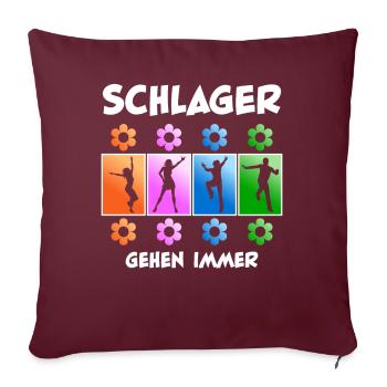 Schlager - Sofakissenbezug 45 x 45 cm - Burgunderrot - Vorne