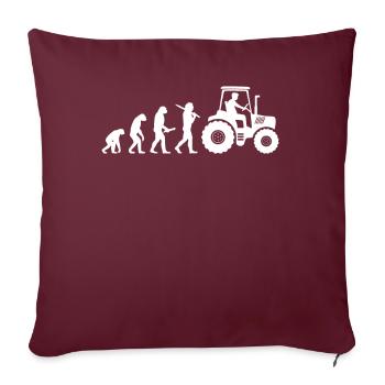 Landwirt Traktor Evolution Bauer Trecker Geschenk - Sofakissenbezug 45 x 45 cm - Burgunderrot - Vorne