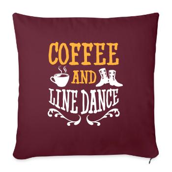 Cadeau de danse en ligne I Country Line Dance - Housse de coussin décorative 45 x 45 cm - bordeaux - Devant