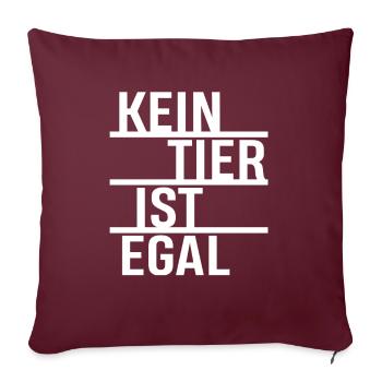 Pas d’animal Peu importe - Vegan TShirt - Housse de coussin décorative 45 x 45 cm - bordeaux - Devant