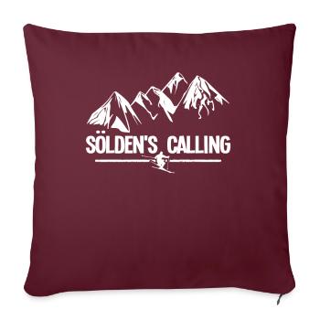 Sölden is Calling - Sofakissenbezug 45 x 45 cm - Burgunderrot - Vorne