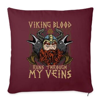 T-shirt de sang viking pour le fier Nordmann - Housse de coussin décorative 45 x 45 cm - bordeaux - Devant