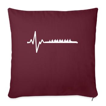 Aviron rameur cadeau je huit quatuor aviron - Housse de coussin décorative 45 x 45 cm - bordeaux - Devant