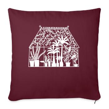 Serre Vintage - Housse de coussin décorative 45 x 45 cm - bordeaux - Devant