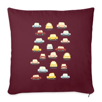 Oldtimer - Sofakissenbezug 45 x 45 cm - Burgunderrot - Vorne