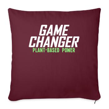 Game Changer Plant Based Power - Sofakissenbezug 45 x 45 cm - Burgunderrot - Vorne
