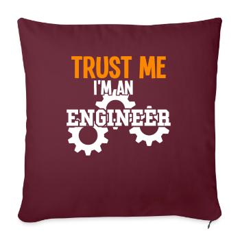 Je suis un ingénieur - Housse de coussin décorative 45 x 45 cm - bordeaux - Devant