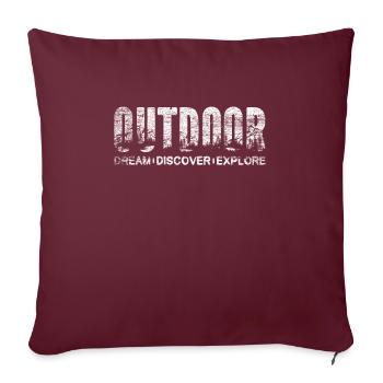de plein air - Housse de coussin décorative 45 x 45 cm - bordeaux - Devant