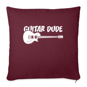 Cadeau guitare électrique I Guitariste guitare électrique - Housse de coussin décorative 45 x 45 cm - bordeaux - Devant