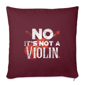 violoncelle - Housse de coussin décorative 45 x 45 cm - bordeaux - Devant
