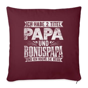 Stiefvater - Sofakissenbezug 45 x 45 cm - Burgunderrot - Vorne