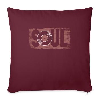 Musique soul - Housse de coussin décorative 45 x 45 cm - bordeaux - Devant