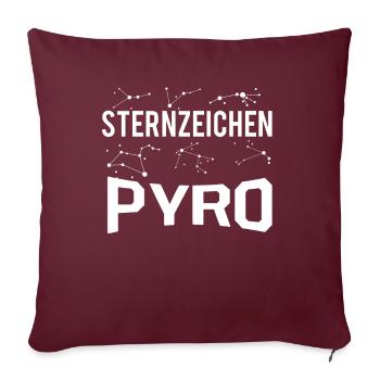 Signe du zodiaque Feux d'artifice du Nouvel An Pyro Pyromane - Housse de coussin décorative 45 x 45 cm - bordeaux - Devant