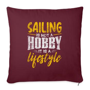 navigation à voile - Housse de coussin décorative 45 x 45 cm - bordeaux - Devant