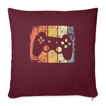 Gaming retro - Sofakissenbezug 45 x 45 cm - Burgunderrot - Vorne