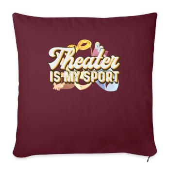 Schauspiel Theater - Sofakissenbezug 45 x 45 cm - Burgunderrot - Vorne