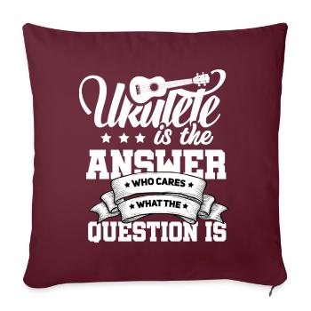 Uke Guitar Gift I Guitarist Ukulele - Housse de coussin décorative 45 x 45 cm - bordeaux - Devant