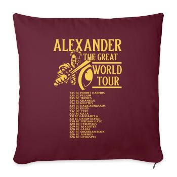 Alexander der Große World Tour Griechenland - Sofakissenbezug 45 x 45 cm - Burgunderrot - Vorne