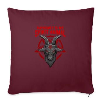 Baphomet est mon esprit Animal T-Shirt Satan Occult - Housse de coussin décorative 45 x 45 cm - bordeaux - Devant