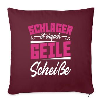 Schlager - Sofakissenbezug 45 x 45 cm - Burgunderrot - Vorne