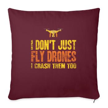 drone - Housse de coussin décorative 45 x 45 cm - bordeaux - Devant