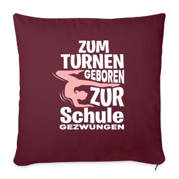 Turnen Schule - Sofakissenbezug 45 x 45 cm - Burgunderrot - Vorne