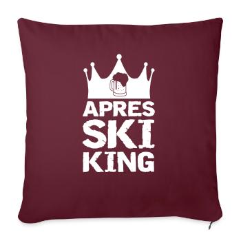Apres Ski King - Housse de coussin décorative 45 x 45 cm - bordeaux - Devant