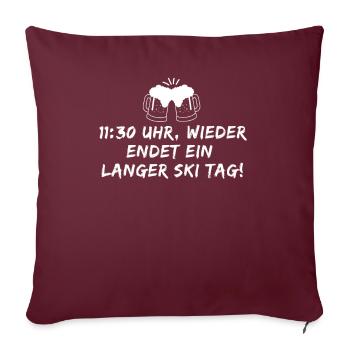 Apres Ski - Sofakissenbezug 45 x 45 cm - Burgunderrot - Vorne