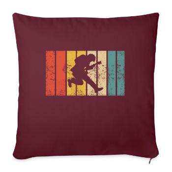 Guitare électrique cadeau guitare électrique rétro - Housse de coussin décorative 45 x 45 cm - bordeaux - Devant