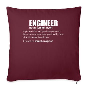 ingénieur - Housse de coussin décorative 45 x 45 cm - bordeaux - Devant