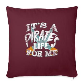 pirate - Housse de coussin décorative 45 x 45 cm - bordeaux - Devant