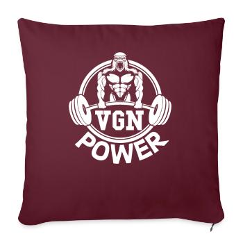 VGN Power - Housse de coussin décorative 45 x 45 cm - bordeaux - Devant