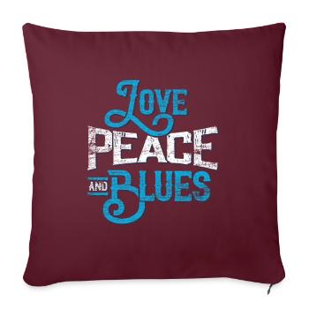 Blues - Housse de coussin décorative 45 x 45 cm - bordeaux - Devant