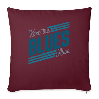 Blues - Housse de coussin décorative 45 x 45 cm - bordeaux - Devant