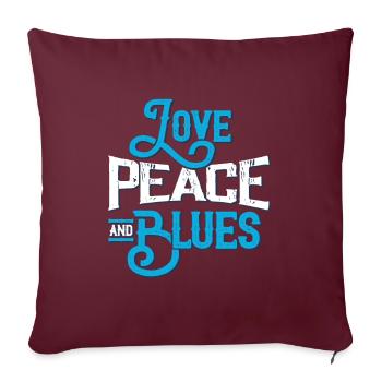 Blues - Housse de coussin décorative 45 x 45 cm - bordeaux - Devant