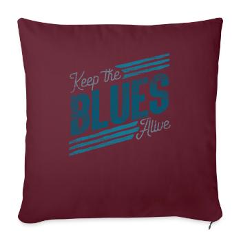 Blues - Housse de coussin décorative 45 x 45 cm - bordeaux - Devant