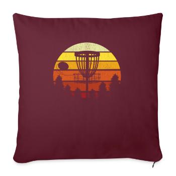 Frisbee Discgolf Hobby Sport Loisirs Ultimate - Housse de coussin décorative 45 x 45 cm - bordeaux - Devant