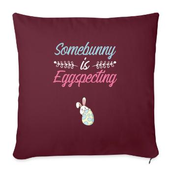 Oeufs de Pâques - Housse de coussin décorative 45 x 45 cm - bordeaux - Devant