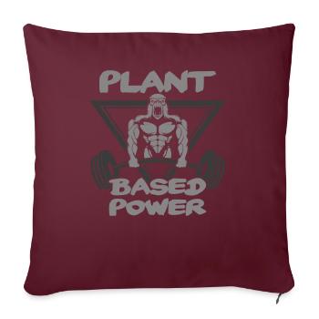 Plant Based Power - Housse de coussin décorative 45 x 45 cm - bordeaux - Devant
