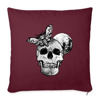 Skull Skull Skull Skirt Gothic - Housse de coussin décorative 45 x 45 cm - bordeaux - Devant
