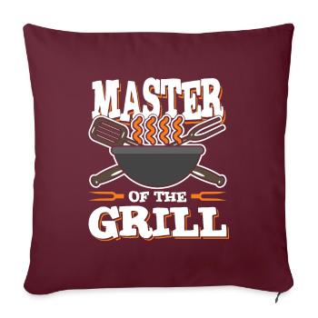 Maître Grill Maître Griller Griller - Housse de coussin décorative 45 x 45 cm - bordeaux - Devant